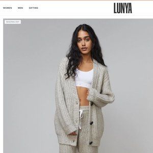Lunya - Chunky Wool Cardigan - Soothing Grey XS/S